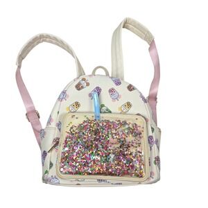 Disney x Danielle Nicole Boba Tea Mickey Mouse Mini Backpack Cream Shaker Pocket